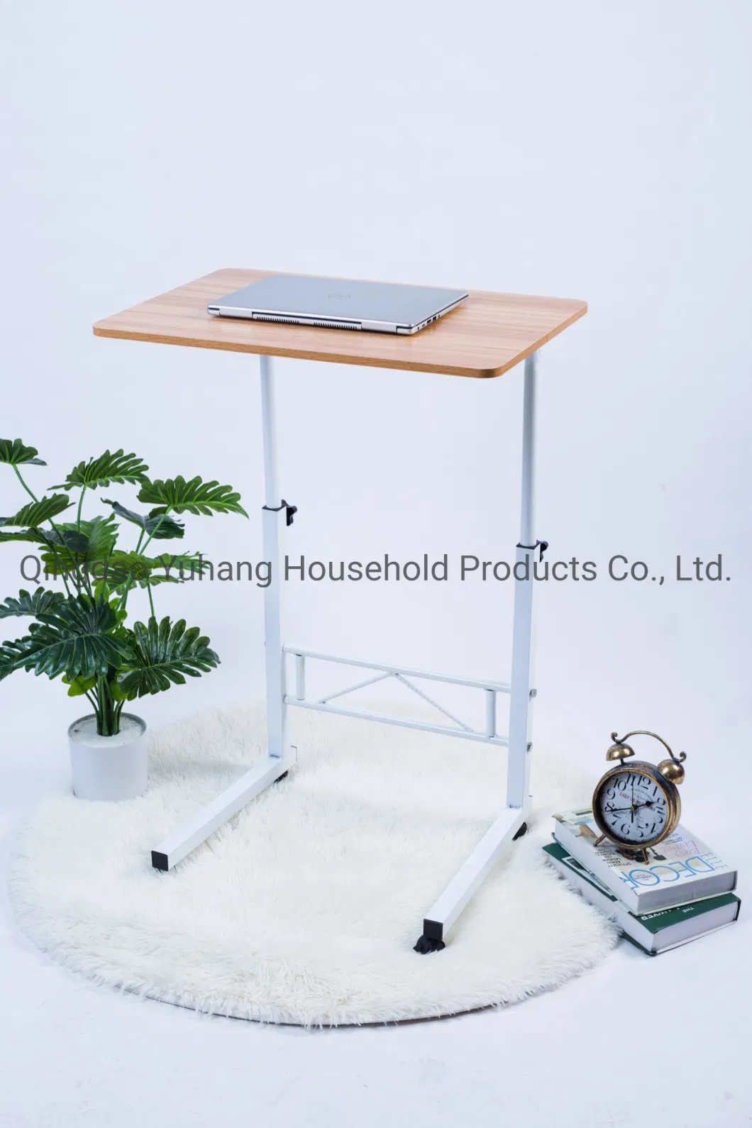 Yuhang Home Office Desk Movable Height Adjustable Computer Laptop Table with Wheels