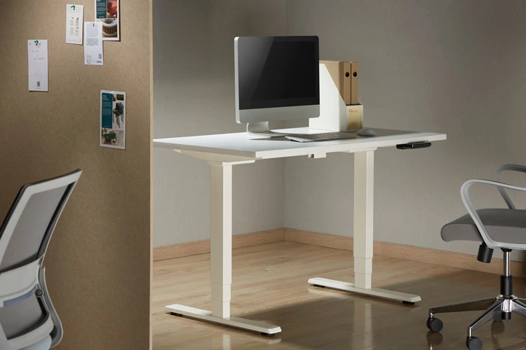 High Quality OEM ODM Modern Ergonomic Fashion Home Office Furniture 3 Stage Dual Motor Electric Stand up Computer Laptop Study Height Adjustable Standing Table