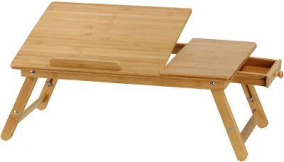 Soporte de bambú para ordenador portátil, escritorio, tableta, mesa Bt