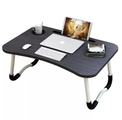 Mesa de escritorio plegable portátil de madera multifunción con soporte para cama para ordenador portátil